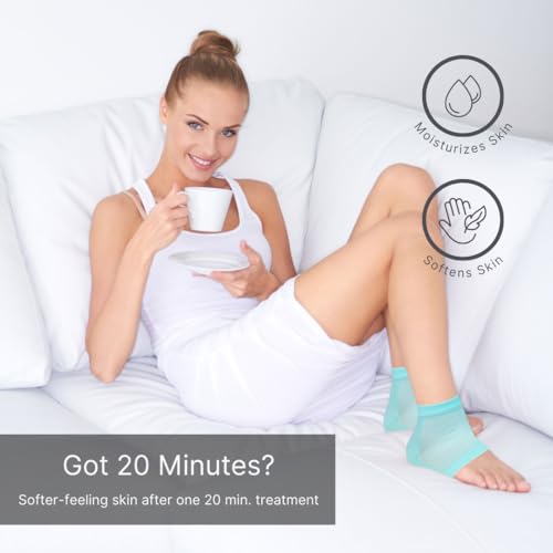 NatraCure Vented Moisturizing Gel Heel Sleeves for Cracked Feet