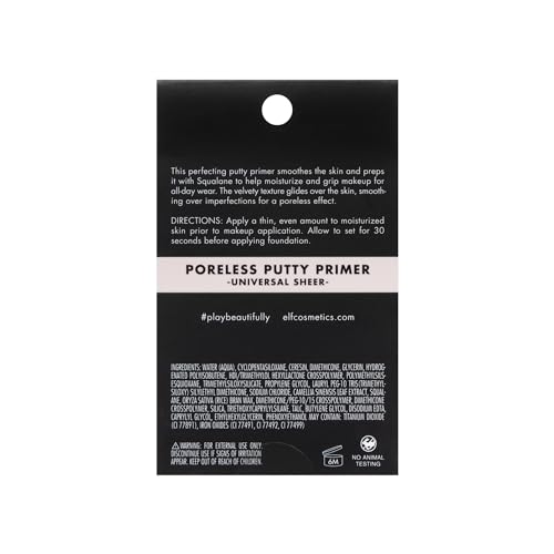 e.l.f. Poreless Face Primer - Lightweight Skin Prep, 2 Fl Oz