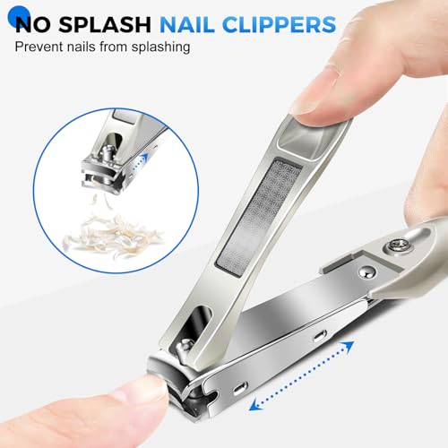 FUMAX Heavy Duty Toenail Clippers for Thick Nails & Ingrown Toenails - 5-in-1 Senior Nail Care Set