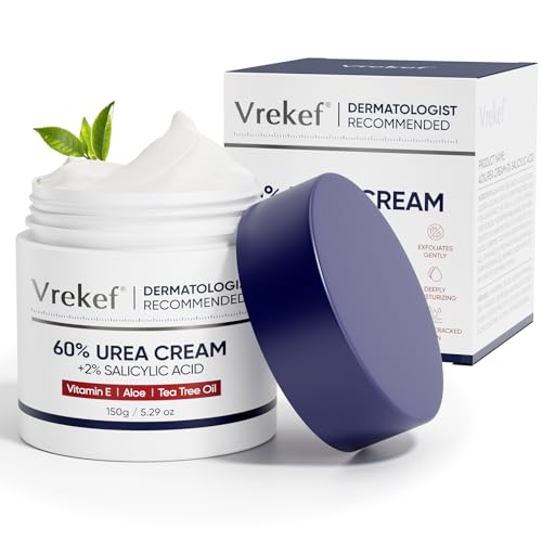 VREKEF 60% Urea Cream with Salicylic Acid for Cracked Heels & Callus Removal