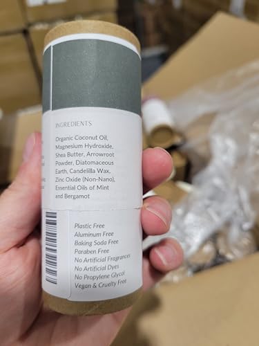 Natural Sensitive Deodorant - Mint & Bergamot | Aluminum Free, Plastic Free