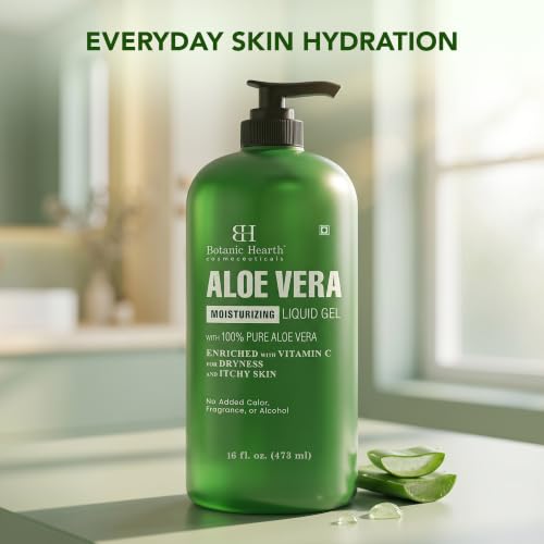 Botanic Hearth Aloe Vera Gel - 16 Fl Oz for Dry & Itchy Skin