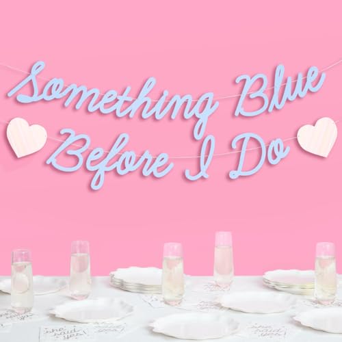 Something Blue Before I Do Banner - 5.5ft Bachelorette Decoration