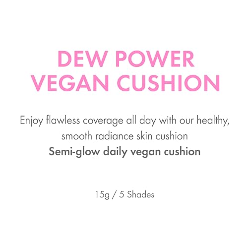Amuse Dew Power Vegan Cushion Foundation Refill 1.5 Natural - Full Coverage, Dewy Finish
