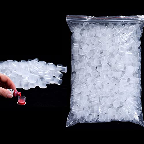 Medium Tattoo Ink Caps 13MM - 1000pcs Disposable Plastic Cups for Microblading