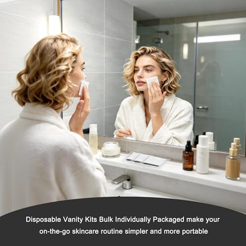 Lomgwumy 50-Pack Individual Vanity Kits for Hotels & Travel