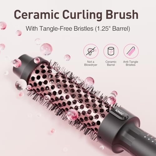 Tresses Touch 1.25 Inch Thermal Curling Brush - Ceramic Ionic Hot Styler