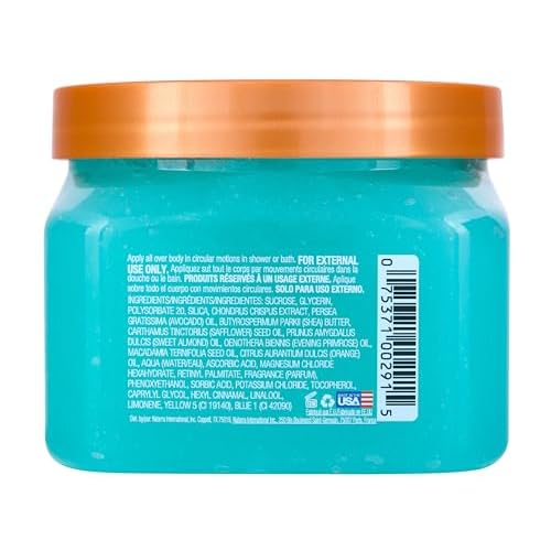 Tree Hut Blue Lagoon Shea Sugar Scrub, Exfoliating, Hydrating & Moisturizing Body Scrub with Shea Butter & Nourishing Essential Oils, Smooth & Soften Skin, 18 oz
