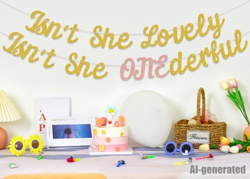 Isn't She Lovely ONEderful Banner | 1st Birthday Decorations