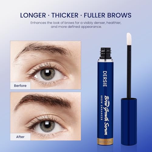 Dersie Eyebrow Growth Serum 0.17 Fl Oz – Nourishing Peptide, Biotin & Arginine for Fuller Brows (Pack of 1)