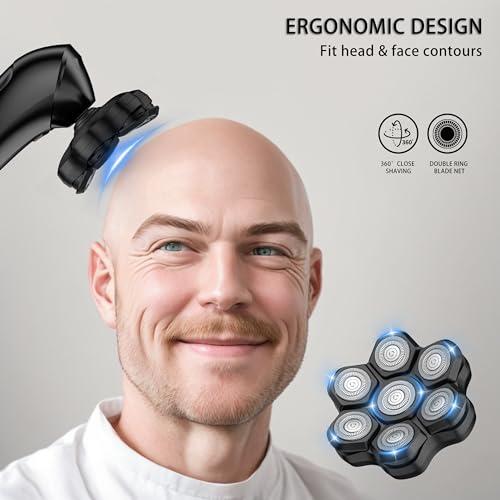 VODOZAVA 7D Magnetic Replacement Blades for Head Shaver - Blackm7