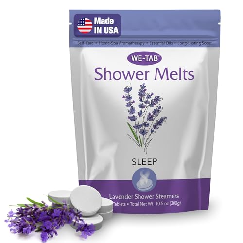 We-Tab Lavender Shower Steamers - 10 Pack Aromatherapy Melts for Relaxation