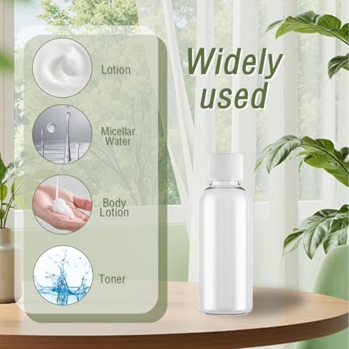 12pcs 30ml Refillable Transparent Travel Cosmetic Bottles Set with Leak-Proof Screw Lids