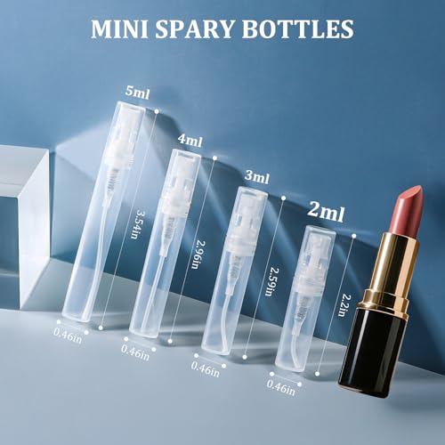 Chiallco 10 Pack Mini Perfume Spray Bottles, 2ml Fine Mist