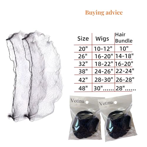 32 Inch Large Black Elastic Hair Nets - 100 Pcs Invisible Mesh