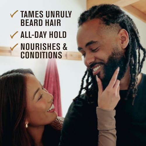 Every Man Jack Beard Styling Balm - Light Sandalwood Scent - Moisturize, Strengthen, and Style Your Beard - Medium Hold - Made w/Naturally Derived Ingredients like Candelilla Wax and Shea Butter - 2oz