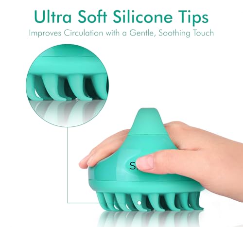 SAVION Scalp Massager Brush for Stress Relief & Dandruff Removal