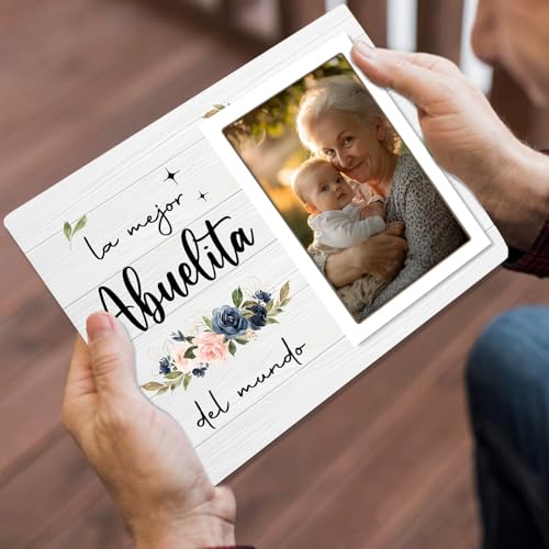 Wooden Abuelita Photo Frame for Grandmother - 4x6 Inches