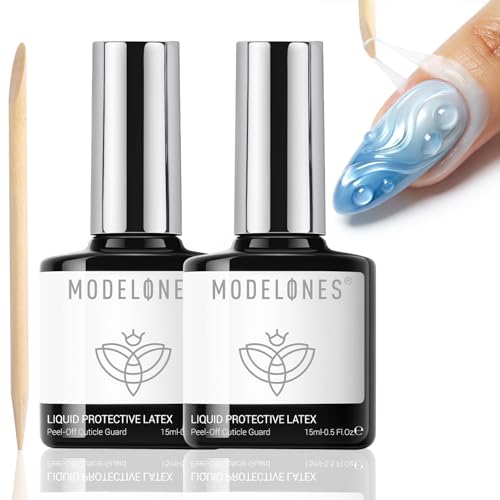 Modelones Liquid Latex Peel Off Gel Nail Polish Barrier - 2 pcs