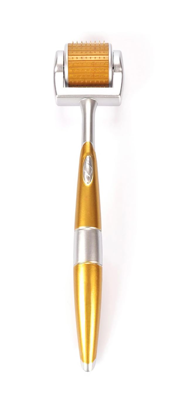 Derma Roller - 192 Titanium Micro Needles for Effective Microneedling | Home Use with Storage Case & Manual