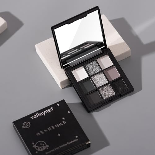 BAISEN DIARY 9-Color Smokey Eyeshadow Palette - Matte & Glitter