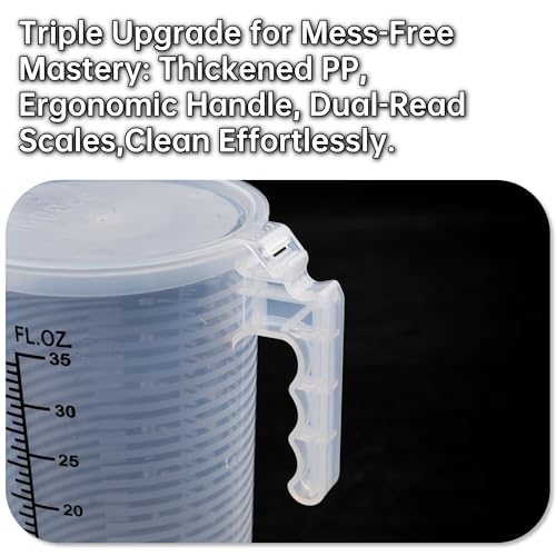 35oz Measuring Cups - BPA-Free Plastic for Kitchen & Garden