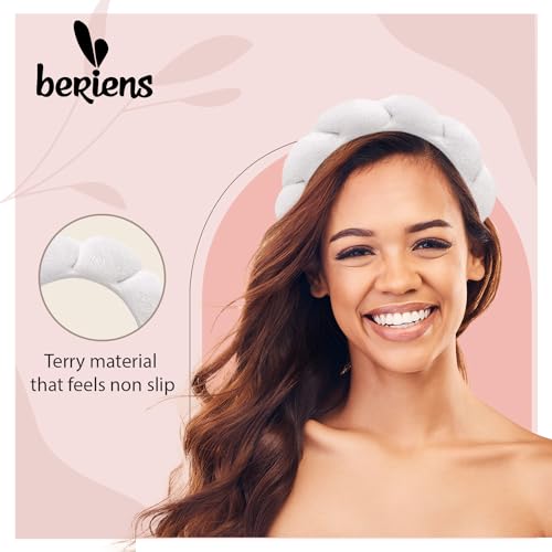 White Spa Headband for Makeup Remover & Face Washing - Comfortable & Adjustable