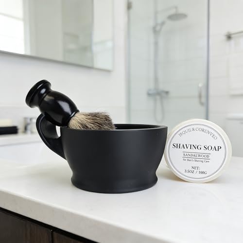 Purebadger Shaving Brush Set for Men - 3pcs Kit with Bowl & Soap