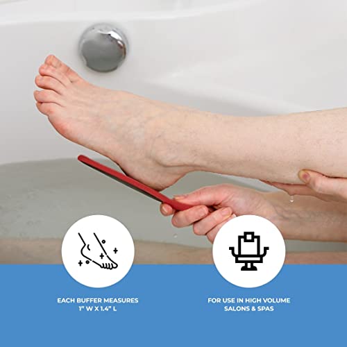 ForPro Red Panda Foot File - 60/100 Grit Double-Sided Pedicure File (Pack of 6)