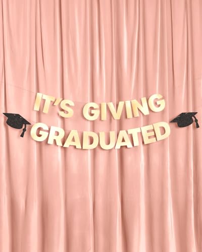 It's Giving Graduated Gold Foil Banner - 6ft Graduation Decor