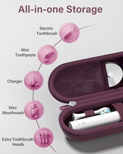 ProCase Plum Toothbrush Travel Case for Oral-B & Philips Sonicare