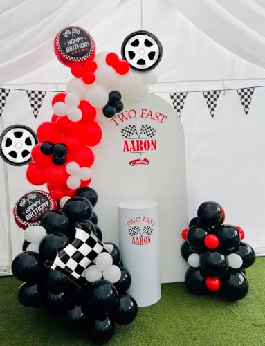 Race Car Balloon Arch Kit - 103 Pcs Birthday Party Decor