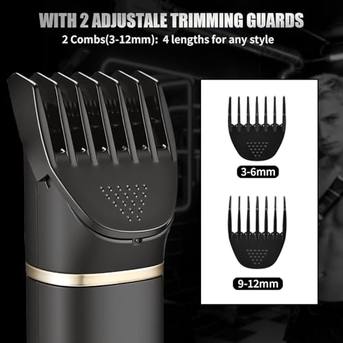 Yorelolo 2-in-1 Body Hair Trimmer & Nose Groomer, IPX7 Waterproof Shaver
