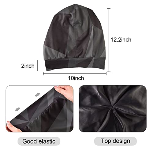 ElliTarr Satin Lined Sleep Cap - Slouchy Beanie for Hair Protection