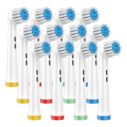 12-Pack Soft Replacement Heads for Oral-B Electric Toothbrush