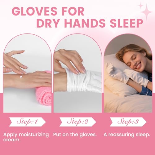20 Pcs Soft Cotton Moisturizing Gloves for Dry Skin & Eczema