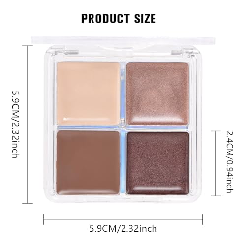 Kaely Nude Brown Matte & Shimmer Eyeshadow Palette 0.2oz - Waterproof, Buildable, Cruelty-Free Makeup for Mature Eyes