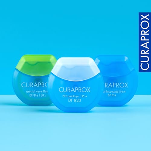 Curaprox DF 820 Dental Tape - 35m PTFE, Tear-Resistant Oral Care