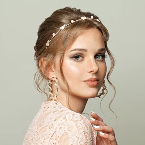 Starfish & Seashell Rhinestone Headbands Set of 3 - Mermaid Bridal Tiaras, 2 Gold 1 Silver