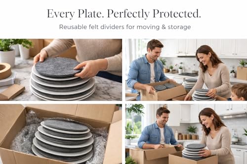 Felt Plate Dividers for China Storage - 48 Separator Pads