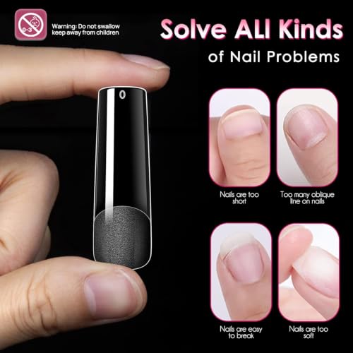 Ranrose XXL Long Straight Half Matte Nail Tips - 240 PCS