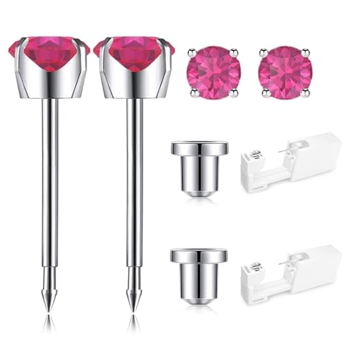 SugarTang Rose Ear Piercing Kit with Disposable Gun & Safety Back