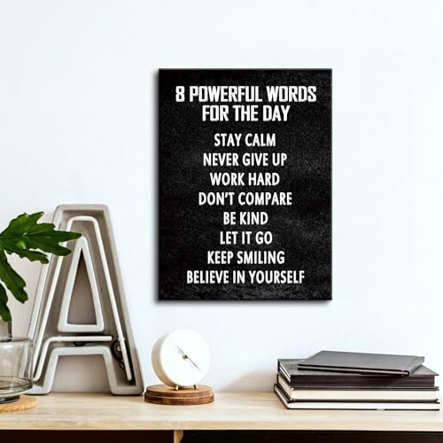 Inspirational Motivational Quote Canvas Print - 16x12 Inch Wall Art