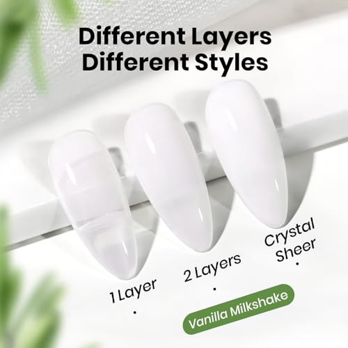 Beetles Milky White Gel Nail Polish - 8ml HEMA-Free Sheer Finish