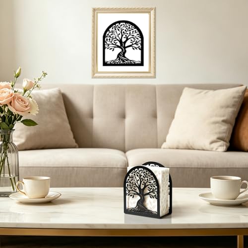 Tree of Life Metal Napkin Holder for Kitchen & Dining
