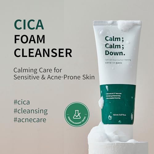 BOTEM Calm Cica Foam Face Wash for Sensitive Skin - Deep Pore Cleansing, Soothing 150ml