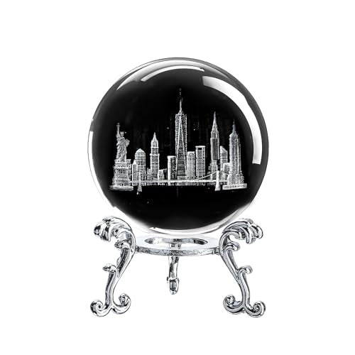 Statue of Liberty Crystal Ball - 2.3in K9 Glass Souvenir