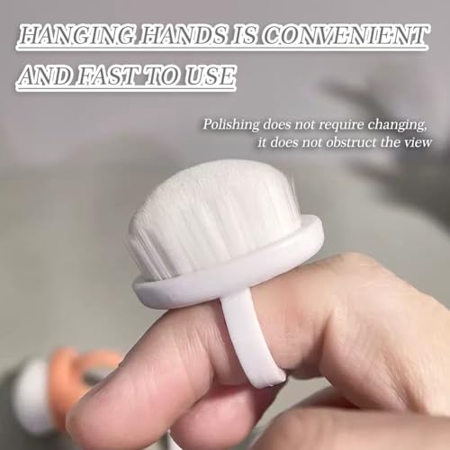 KABAKE Soft Nail Dust Brush Ring - 12 Pack Manicure Duster & Makeup Brush