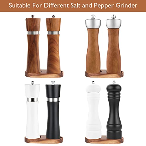 VanlonPro Acacia Wood Salt and Pepper Mill Tray - 6x3 Inches