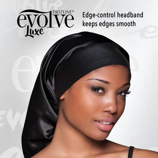 Evolve Satin Edge Pocket Bonnet - Black, One Size